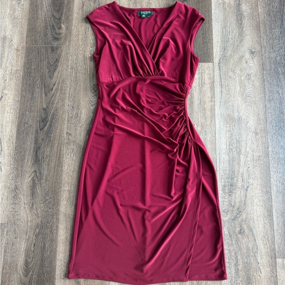 Lauren Ralph Lauren Dress.  Women’s size 8.  Dark red maroon color. - Picture 1 of 5